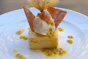 Mango Parfait with Passion Fruit Sauce and Honey Wafer 1 Mango Parfait with Passion Fruit Sauce and Honey Wafer