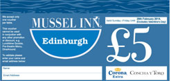 Mussel Inn Edinburgh £5 voucher