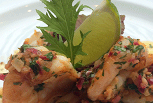 Marinated Tiger Prawns With Lime, Chilli, Ginger and Flat Leaf Parsley 6 Marinated Tiger Prawns With Lime, Chilli, Ginger and Flat Leaf Parsley