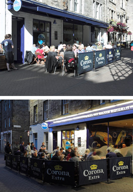 Al fresco dining Mussel Inn Edinburgh