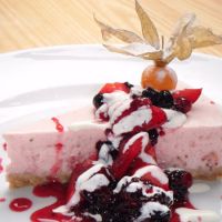 Light Summer Strawberry Cheesecake
