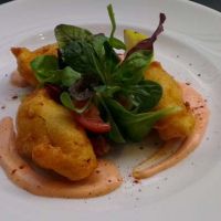 Prawn and Smoked Haddock Choux Pastry Puffs with Marie rose sauce